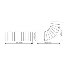 Escalier central Comforttop largeur 85cm - Acier noir - Hêtre 2