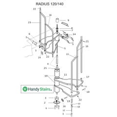 HandyStairs escalier en colimaçon "Radius" - 140x70 cm - hauteur 299 cm - 12 marches en hêtre - Noir 3