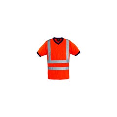 T-shirt YARD MC col V orange HV - COVERGUARD - Taille XL