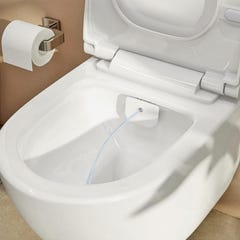 Grohe Pack WC Bâti autoportant Rapid SL + WC sans bride avec fonction bidet thermostatique + Plaque chrome (ProjectSATClean-1) 1