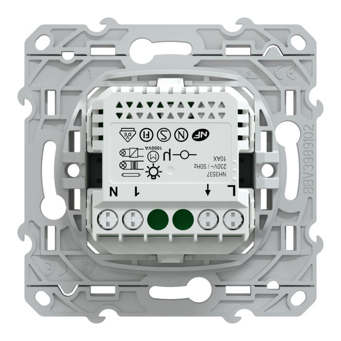 Bouton poussoir connecté zigbee Anthracite | Wiser Ovalis Schneider Electric S340530W 3