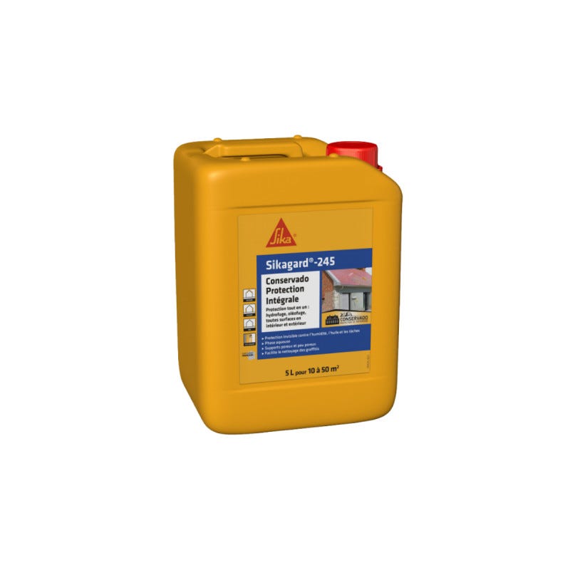 Protection hydrofuge SIKA Sikagard-245 Conservado Protection Intégrale - 5L 0