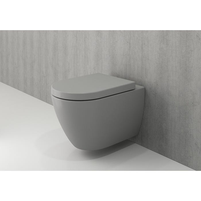 Grohe Pack Bâti-support RAPID SL + WC sans bride gris mat et fixations invisibles + Plaque chrome (RapidSL-GreyBello-1) 2