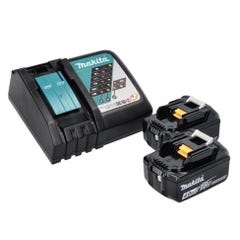 Makita DBN 500 RMJ Cloueur sans fil 18 V - 15 - 50 mm + 2x batterie 4,0 Ah + Chargeur + Makpac 3