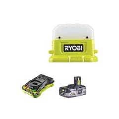 Pack RYOBI Lanterne LED 18V OnePlus - 500 Lumens RLC18-0 - 1 Batterie 3.0Ah High Energy - 1 Chargeur ultra rapide