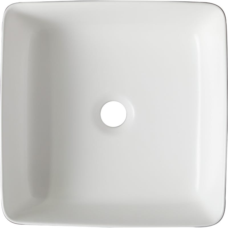 Vasque à poser carrée noire et blanche 38.5 cm - Calina 3