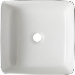 Vasque à poser carrée noire et blanche 38.5 cm - Calina 3