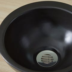 Lave mains noir design 26 cm forme bol - Florence 1