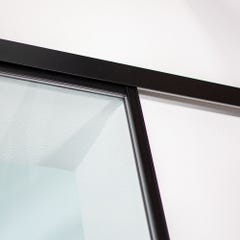 Schulte Porte coulissante intérieure en verre, 75 x 203 cm, verre de sécurité, porte vitrée, décor industriel - Double amortisseur Softclose 4