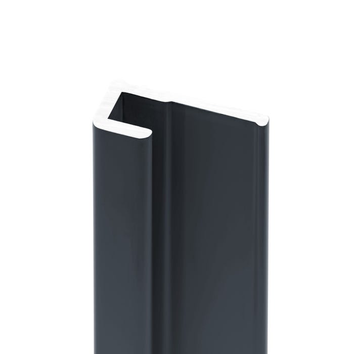 Schulte Pack de 2 profilés de finition + 1 profilé d’angle + 1 profilé d'extension pour panneaux muraux DécoDesign, 210 cm, anthracite 1