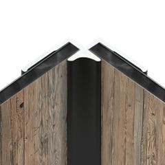 Schulte Pack de 2 profilés de finition + 1 Schulte Profilé d'angle pour Panneau mural de douche, 255 cm, DécoDesign, Noir 3