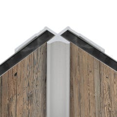 Schulte Pack de 2 profilés de finition + 1 profilé d’angle + 1 profilé d'extension pour panneaux muraux DécoDesign, 255 cm, alu-argenté 3