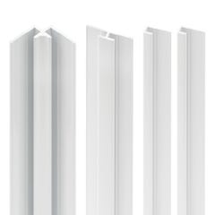 Schulte Pack de 2 profilés de finition + 1 profilé d’angle + 1 profilé d'extension pour panneaux muraux DécoDesign, 210 cm, blanc 0