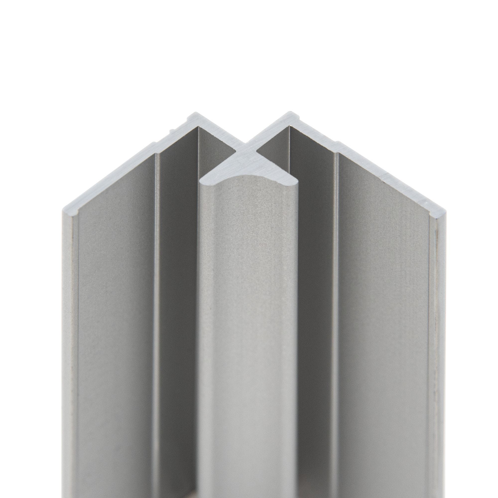 Schulte Pack de 2 profilés de finition + 1 Schulte Profilé d'angle pour Panneau mural de douche, 255 cm, DécoDesign,  Alu-argenté 2