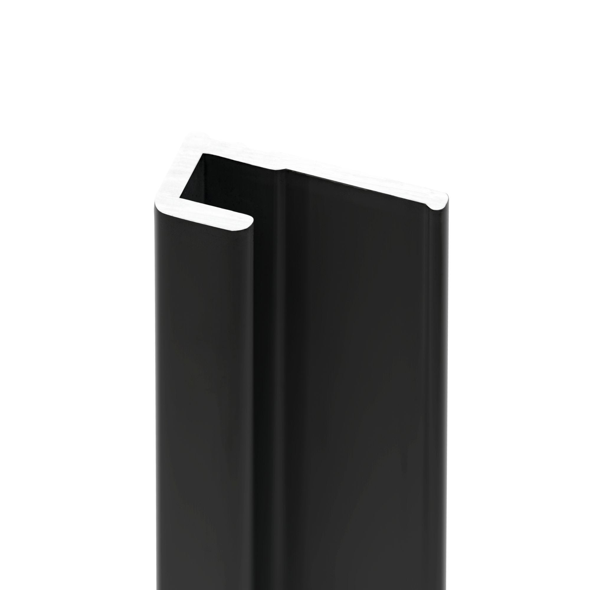Schulte Pack de 2 profilés de finition + 1 profilé d’angle + 1 profilé d'extension pour panneaux muraux DécoDesign, 210 cm, noir 1