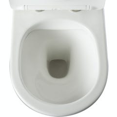 Pack WC suspendu avec lave-mains intégré + cuvette gain de place sans bride corolla 3
