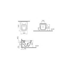 Villeroy & Boch Pack WC bâti-support + Cuvette Vitra S50 + Abattant softclose + Plaque blanche (ViConnectS50-2) 4
