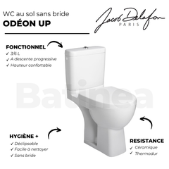 Pack WC au sol sans bride ODÉON UP 3/6l - JACOB DELAFON - E22770-00 6