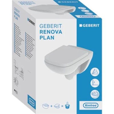 Pack WC suspendu Geberit autoportant Abattant standard - Sigma01 blanc
