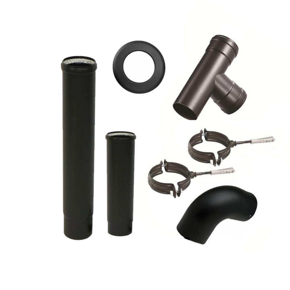 Kit de raccordement pour poêles à granulés 1,5 mètre diamètre 80 mm