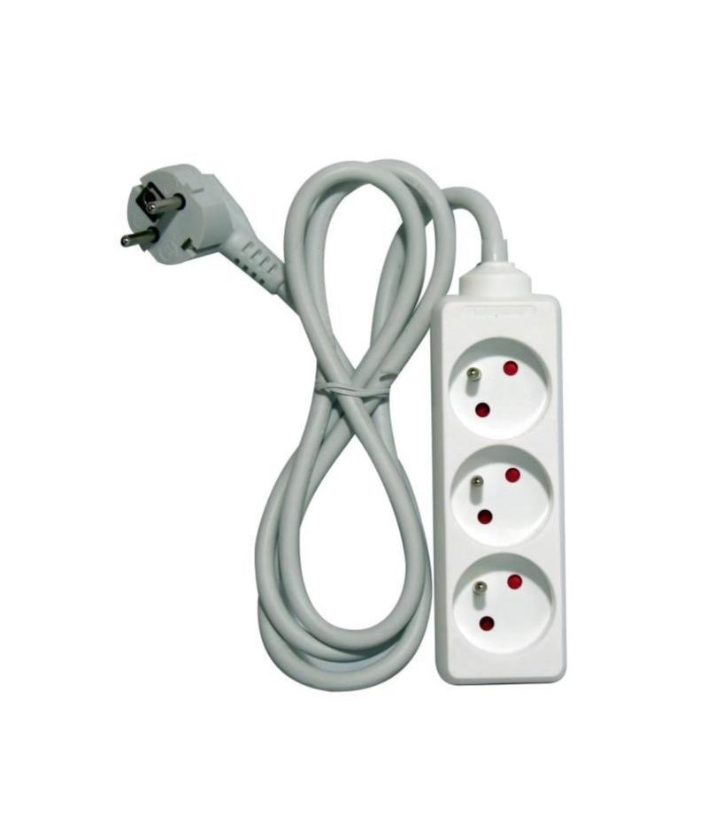 CHACON Bloc multiprise 3 prises 16A 5m blanc