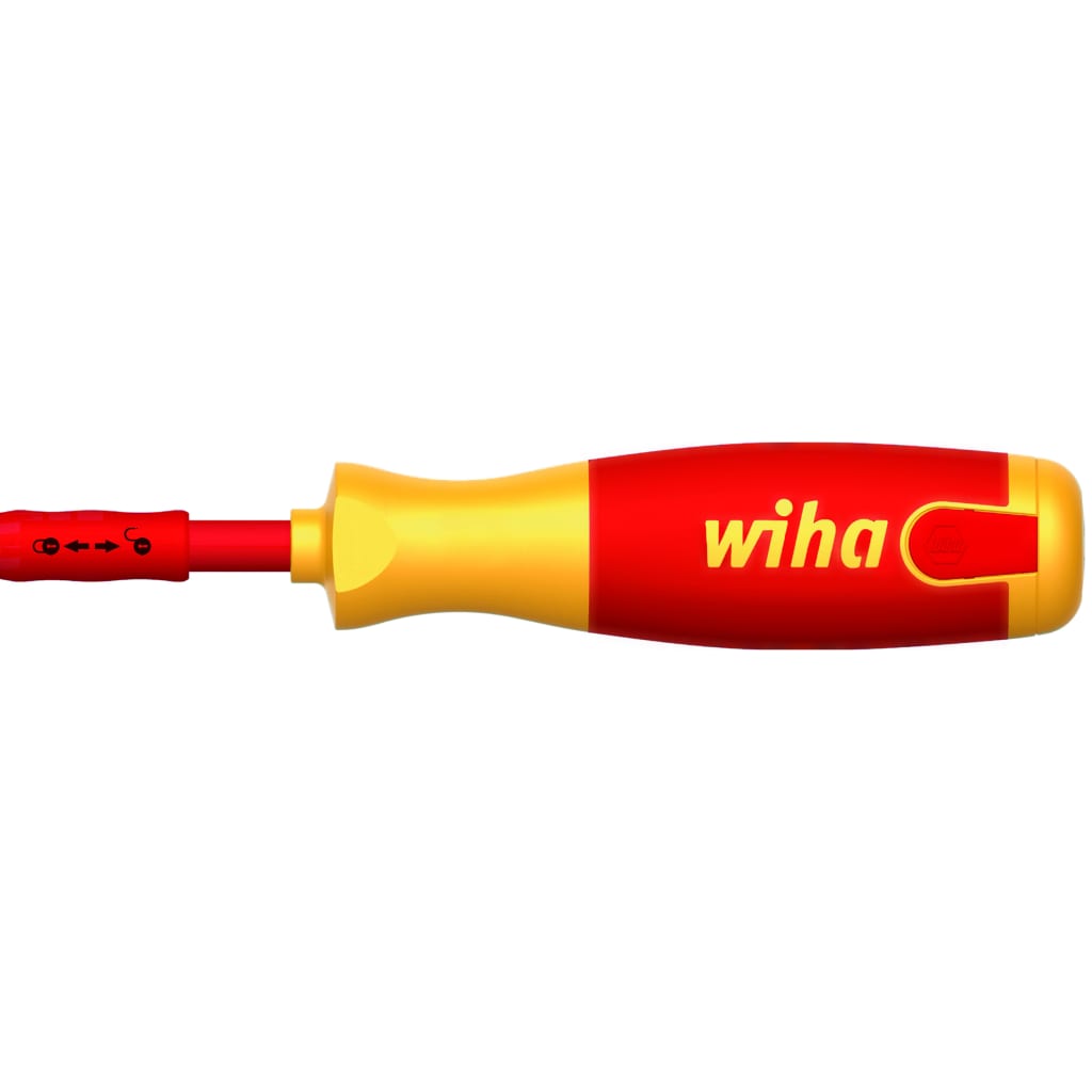 Tournevis avec 6 porte-embouts électrique à fente LiftUp Wiha