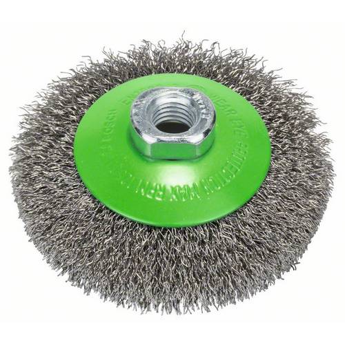 Brosse conique, inox 100 mm, 0,35 mm, 12500 tr/min, 14 Bosch 2608622108