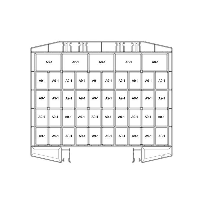 Mallette casier de rangement boxxser, Dimensions : 55 x 421 x 361 mm, Quantité Embouts 45 2