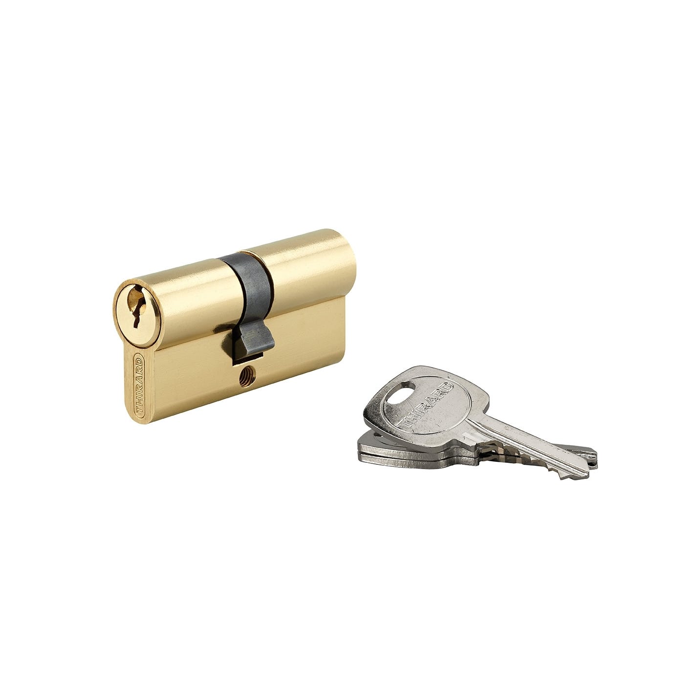 THIRARD - Cylindre de serrure double entrée, 30x35mm, anti-arrachement, 3 clés, laiton 4