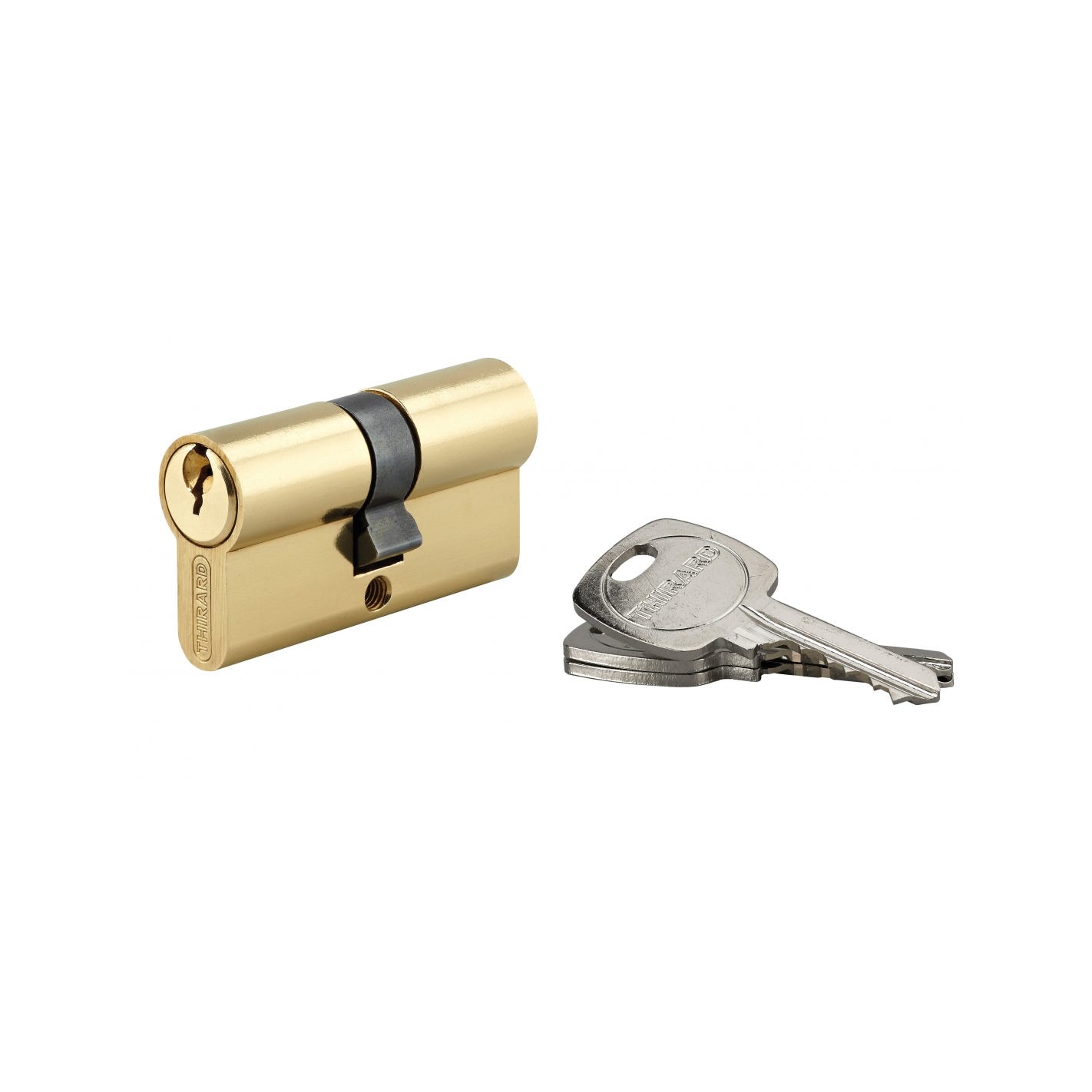 THIRARD - Cylindre de serrure double entrée, 30x30mm, anti-arrachement, 3 clés, laiton 0