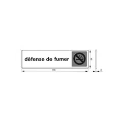 THIRARD - Plaque signalétique "DEFENSE DE FUMER" 170x45mm avec adhésif - THIRARD 2