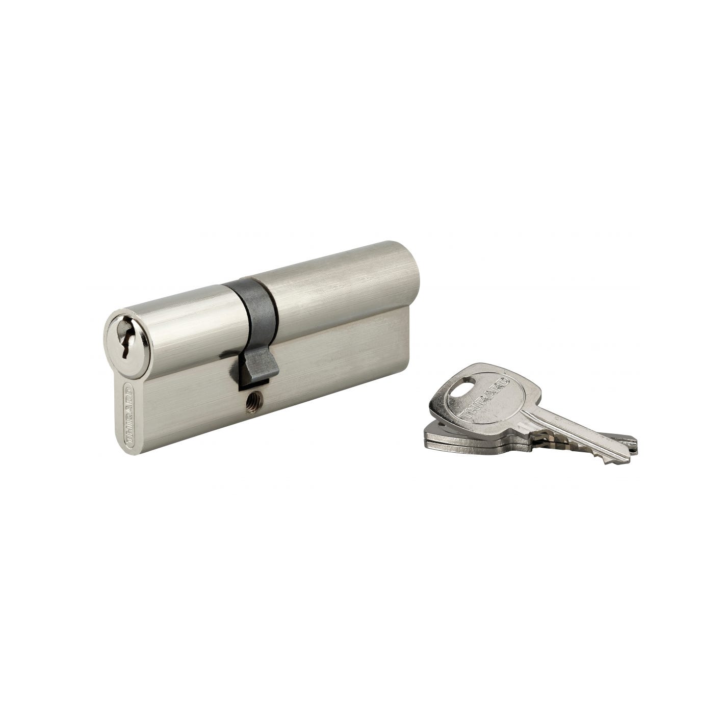 THIRARD - Cylindre de serrure double entrée, 35x55mm, anti-arrachement, nickel, 3 clés 0