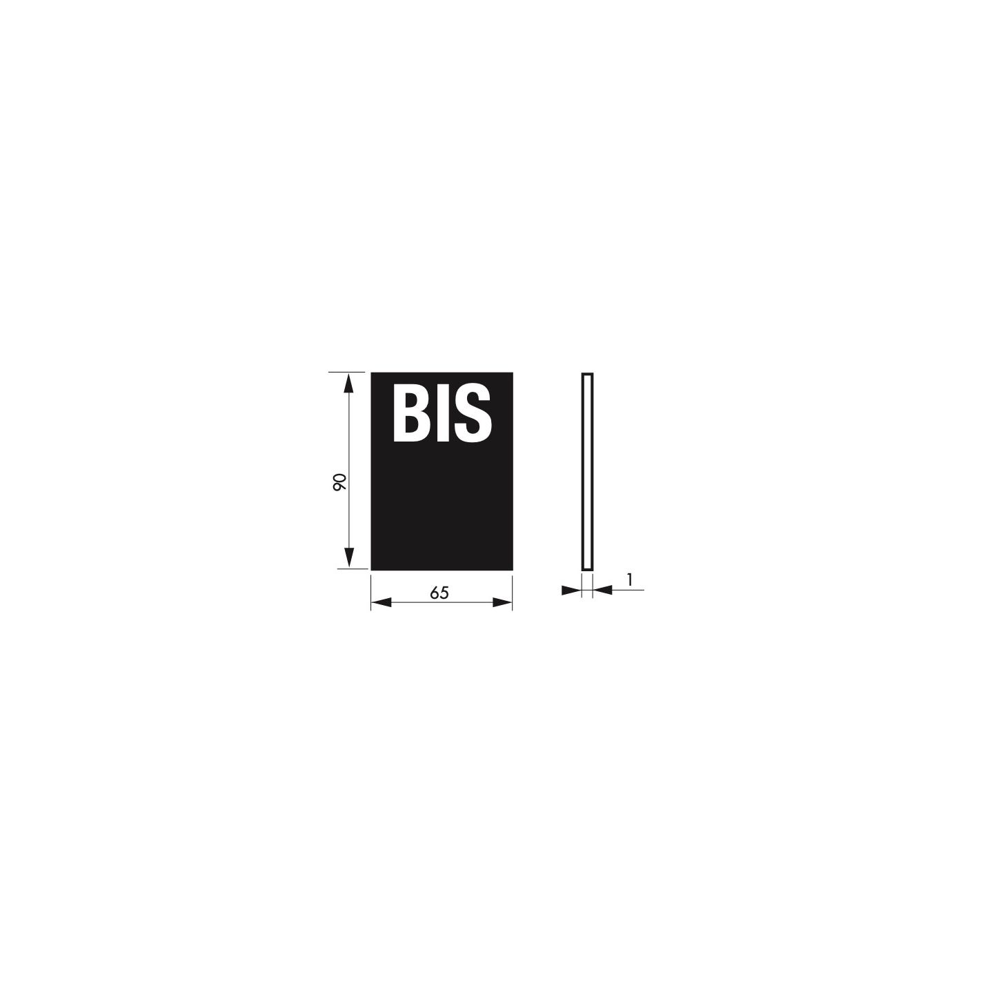 THIRARD - Plaque signalétique "BIS" 65x90mm avec adhésif - THIRARD 1