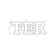 THIRARD - Plaque signalétique "TER" hauteur51mm à visser - THIRARD 1