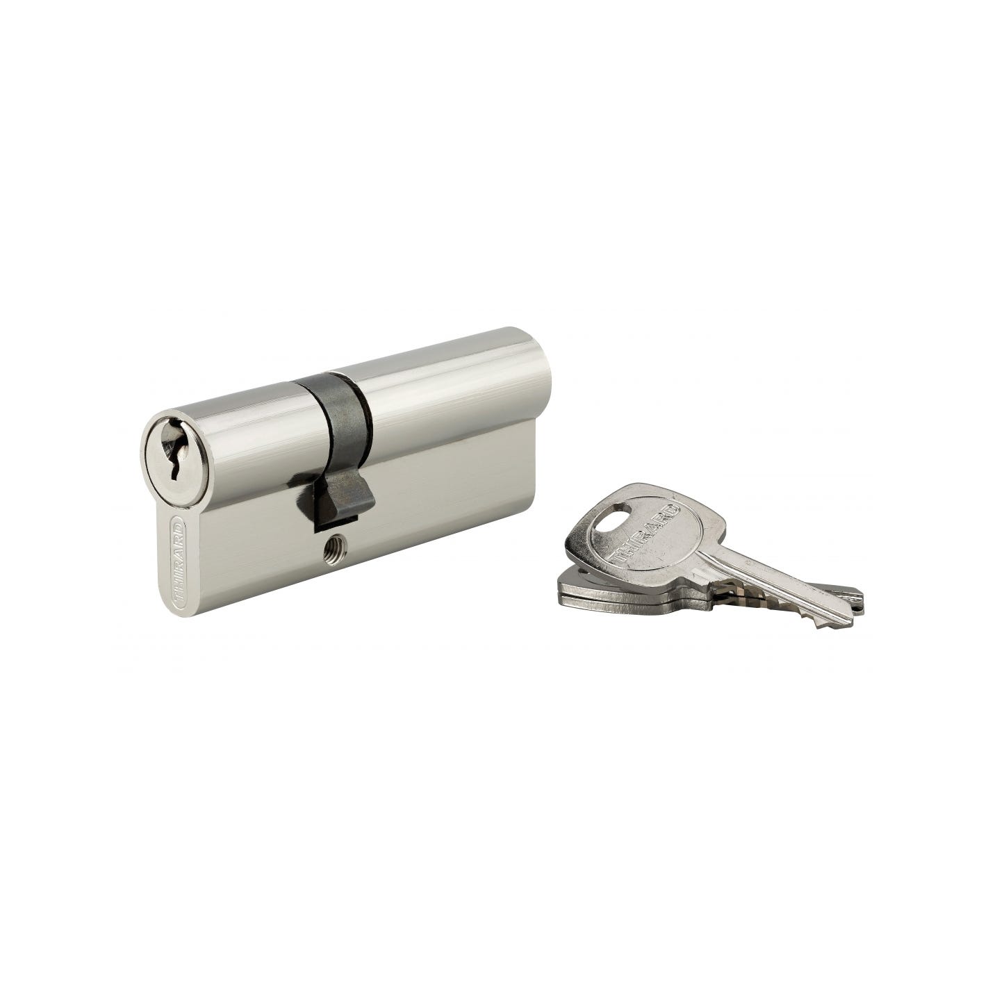THIRARD - Cylindre de serrure double entrée, 30x50mm, anti-arrachement, nickel, 3 clés 0