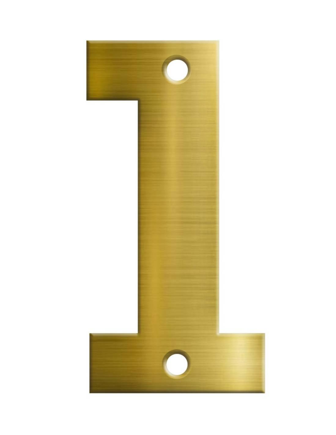 THIRARD - Plaque signalétique Chiffre 1 hauteur 51mm à visser