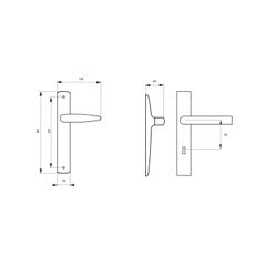 THIRARD - Ensemble de poignées pour porte intérieure Abbeville trou de clé, carré 7mm, entr'axes 165mm, chromé 3