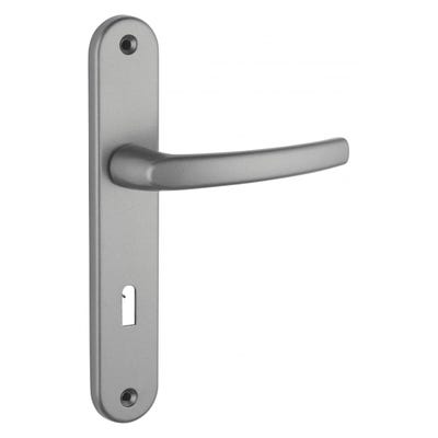 THIRARD - Ensemble de poignées pour porte de chambre Sultane trou de clé, carré 7mm, entr'axes 195mm, gris 0