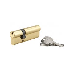 THIRARD - Cylindre de serrure double entrée, 30x60mm, anti-arrachement, laiton, 3 clés