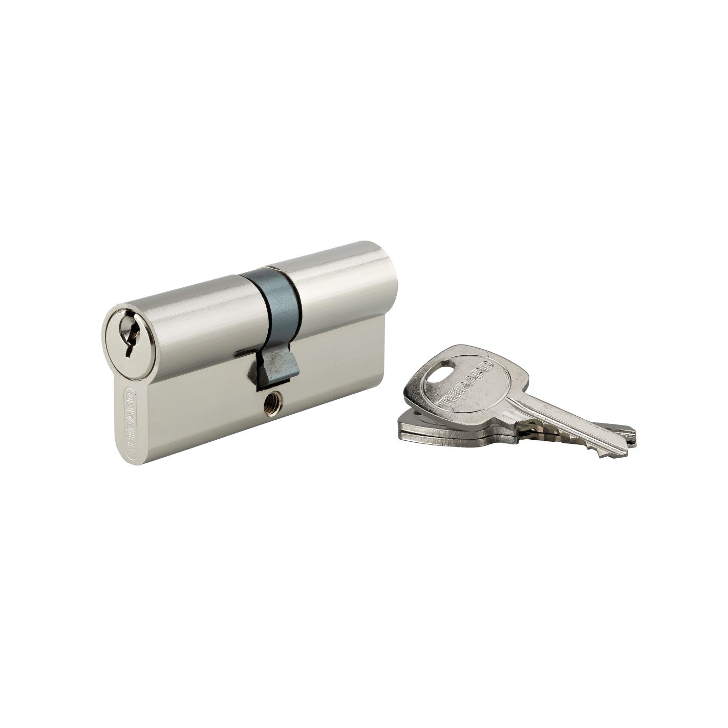 THIRARD - Cylindre de serrure double entrée, 35x35mm, anti-arrachement, nickel, 3 clés 0
