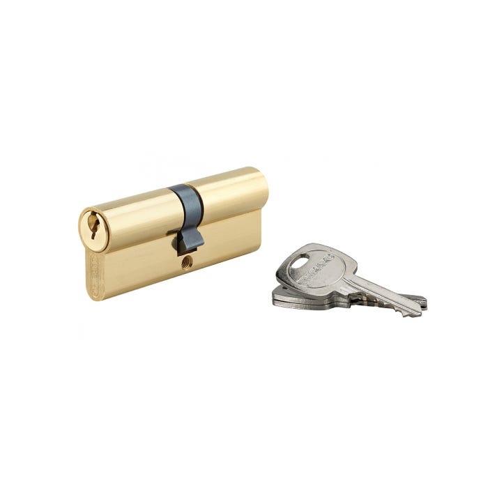 THIRARD - Cylindre de serrure double entrée, 40x40mm, anti-arrachement, laiton, 3 clés 3