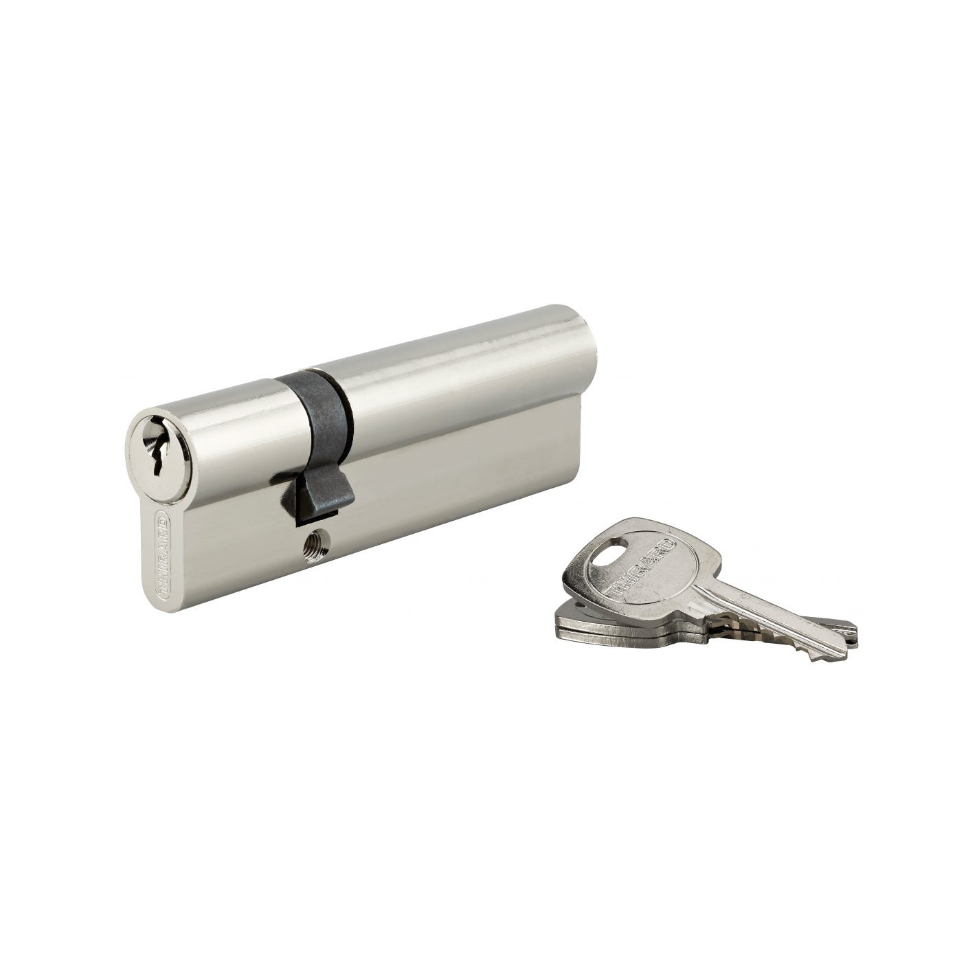 THIRARD - Cylindre de serrure double entrée, 30x70mm, anti-arrachement, nickel, 3 clés 0