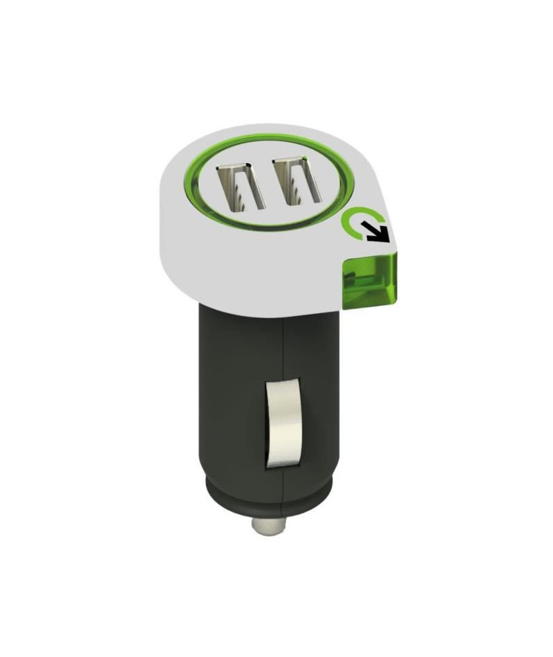 CHACON Chargeur de voiture double USB 2.1A