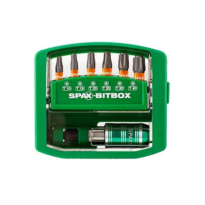 Boîte d'embouts et porte embout T-STAR Plus 50 mm acier inox A2 (6 pcs) - SPAX 0