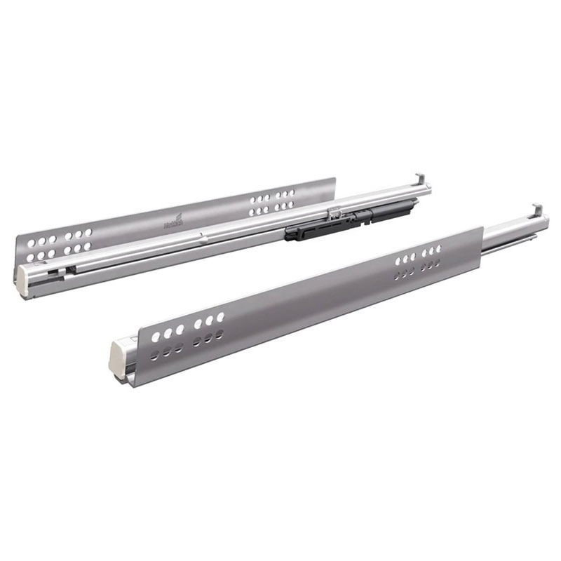 Coulisse quadro v6 silent system - Largeur d'encastrement : 9,5 mm - Longueur : 260 mm - HETTICH