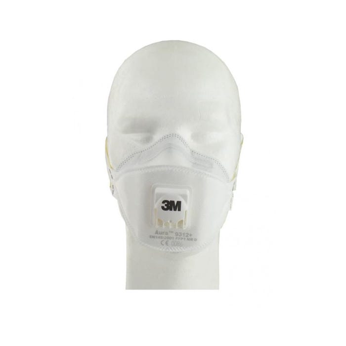 Masque 3M Aura 9312 anti-poussières pliable FFP1 avec soupape 2