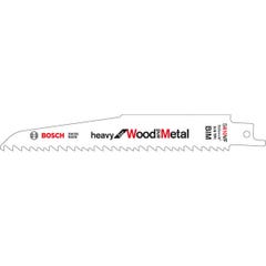 Lame de scie sabre pour bois avec métal, coupe courbe droite grossière, Réf. Bosch : S 610 VF, Qualité de lame de scie BiM, Long. totale 150 mm 0