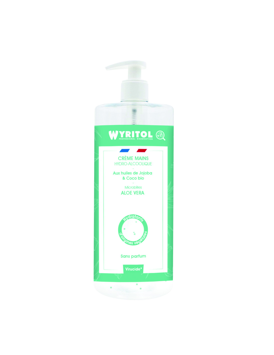 WYRITHOL CREME HYDROALCOOLIQUE FL 500ML SANS PARFUM