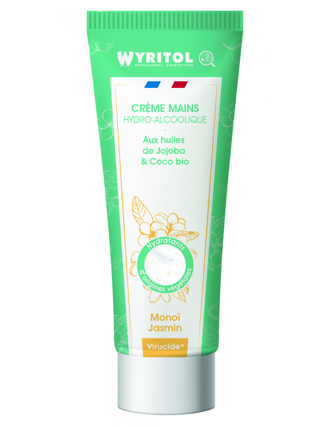 WYRITHOL CREME HYDROALCOOLIQUE TUBE 75ML MONOI JASMIN