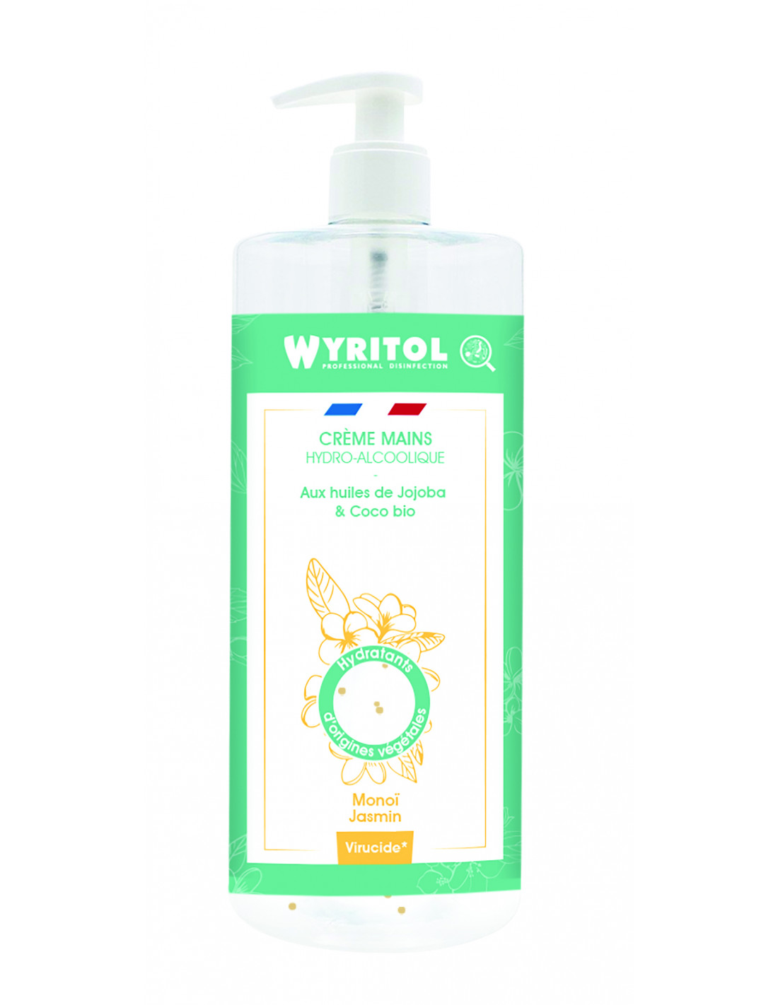 WYRITHOL CREME HYDROALCOOLIQUE FL 500ML MONOI JASMIN
